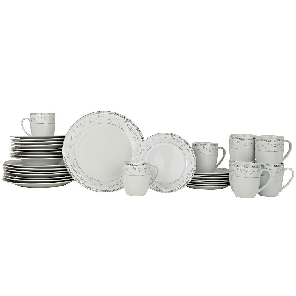 Fitz & Floyd Platinum Vine 32-Piece Dinnerware Set