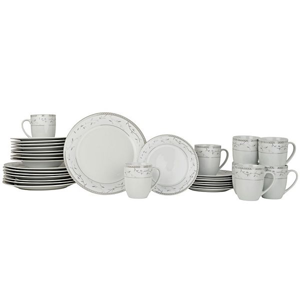 Fitz & Floyd Platinum Vine 32-Piece Dinnerware Set
