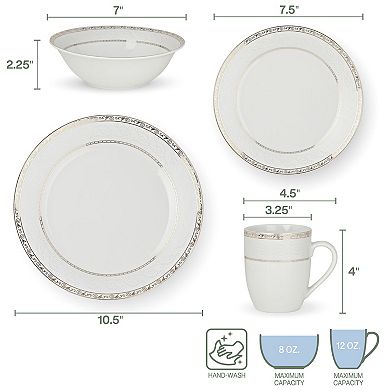Fitz & Floyd Gold Serif 32-Piece Dinnerware Set