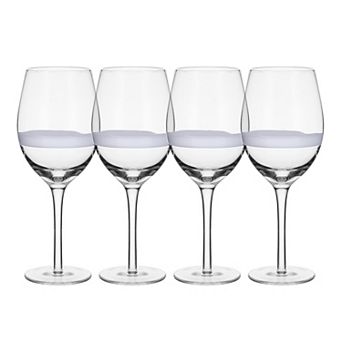 Fitz & Floyd Organic Band Set of 4 Red Wine Glass Set