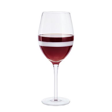 Fitz & Floyd Organic Band Set of 4 Red Wine Glass Set