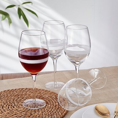 Fitz & Floyd Organic Band Set of 4 Red Wine Glass Set