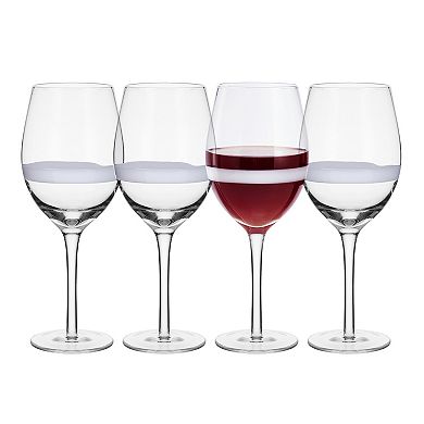 Fitz & Floyd Organic Band Set of 4 Red Wine Glass Set