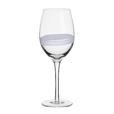 Fitz & Floyd Organic Band Set of 4 White Wine Glass Set