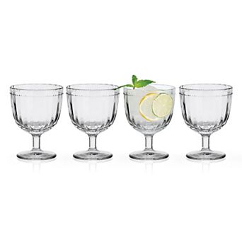 Fitz & Floyd Beaded 14 oz. Wine Goblets, Set of 4