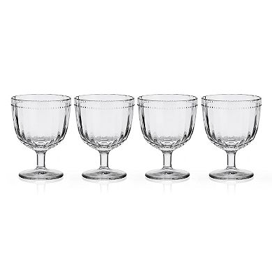 Fitz & Floyd Beaded 14 oz. Wine Goblets, Set of 4