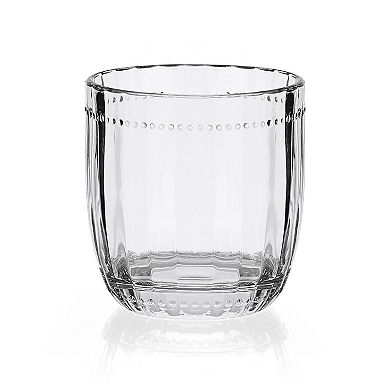 Fitz & Floyd Beaded 10 oz. Double Old Fashioned Glasses, Set of 4