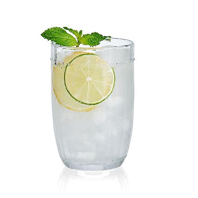Fitz & Floyd Beaded 12 oz. Highball Glasses, Set of 4