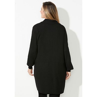 Catherines Women's Plus Size Liz&Me Draped Cardigan