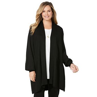 Catherines Women's Plus Size Liz&Me Draped Cardigan