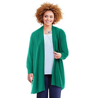 Catherines Women's Plus Size Liz&Me Draped Cardigan