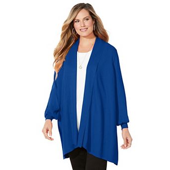 Catherines Women's Plus Size Liz&Me Draped Cardigan