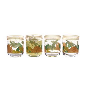 Fitz & Floyd Vintage Vibe 13 oz. Double Old Fashioned Glasses, Set of 4