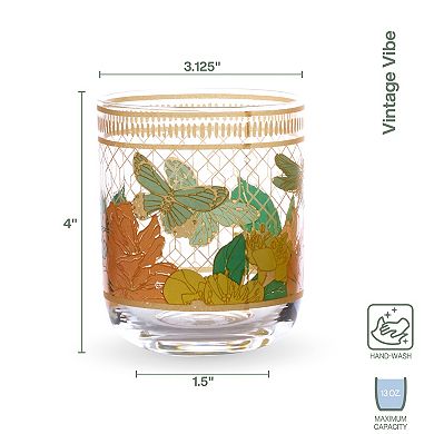 Fitz & Floyd Vintage Vibe 13 oz. Double Old Fashioned Glasses, Set of 4