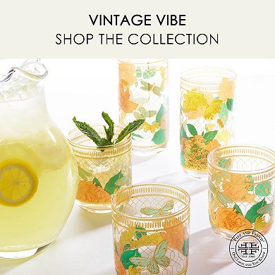 Fitz & Floyd Vintage Vibe 13 oz. Double Old Fashioned Glasses, Set of 4