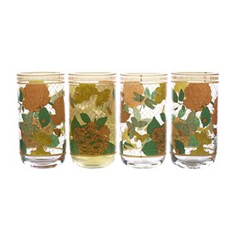 Fitz & Floyd Vintage Vibe 19 oz. Highball Glasses, Set of 4