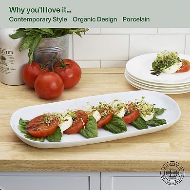 Fitz & Floyd Everyday White 15 in. Organic Serve Platter