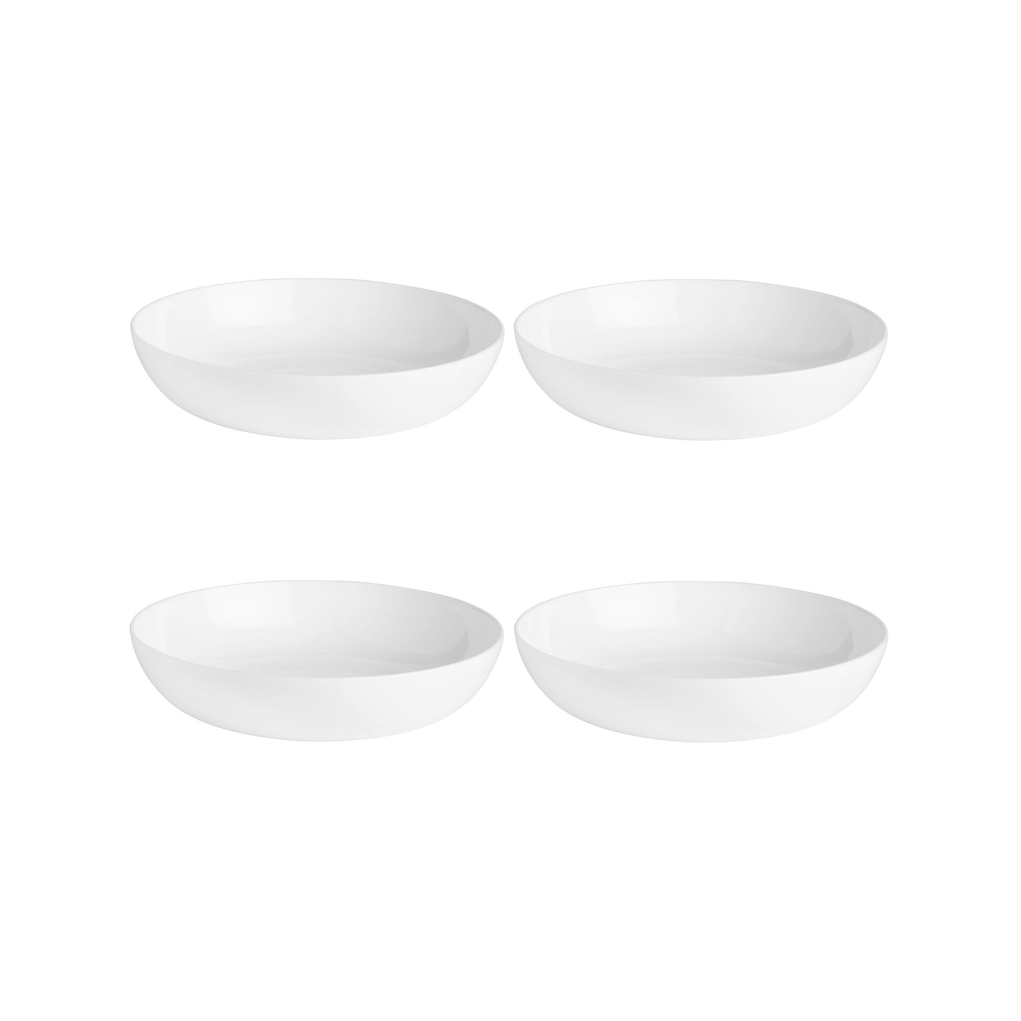 Fitz & Floyd Nevaeh White Pasta Dinner Bowls, Set of 4