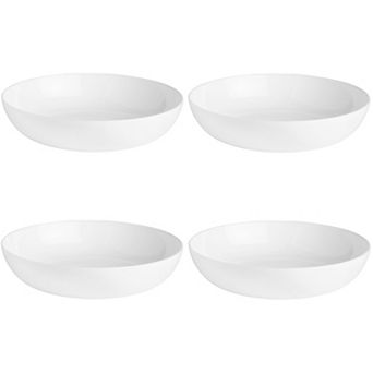 Fitz & Floyd Nevaeh White Pasta Dinner Bowls, Set of 4
