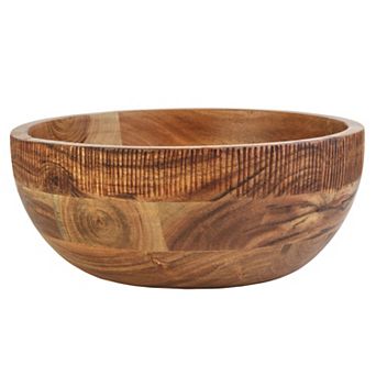 Fitz & Floyd Caleb Natural Acacia Wood Large Serve Bowl
