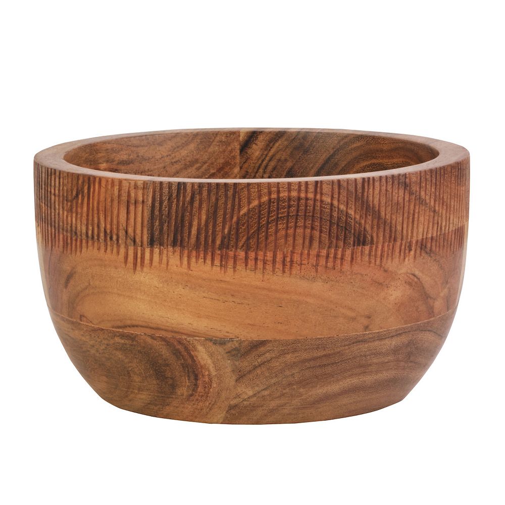 Fitz & Floyd Caleb Natural Acacia Wood Small Serve Bowl