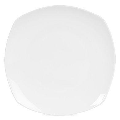 Fitz & Floyd 12-Piece Nevaeh White Soft Square Dinnerware Set