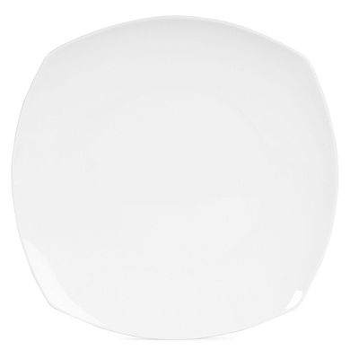 Fitz & Floyd 12-Piece Nevaeh White Soft Square Dinnerware Set