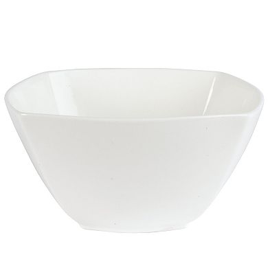 Fitz & Floyd 12-Piece Nevaeh White Soft Square Dinnerware Set