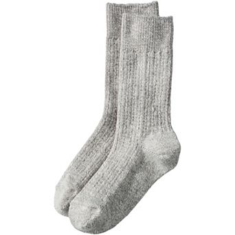 Women's Lands' End Marl Crew Camp Socks