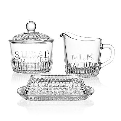 Fitz & Floyd 3-Piece Everyday Glass Bistro Set