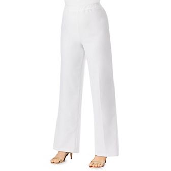 Roaman's Women's Plus Size Tall Plus Size Wide Leg Bend Over Pant
