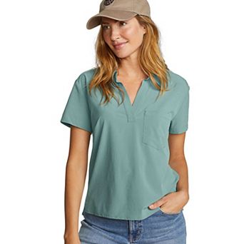 Women's Eddie Bauer Departure Collared V-Neck Tee