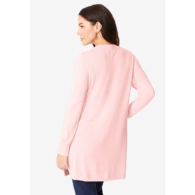 Roaman's Women's Plus Size Cashmere V-Neck Sweater