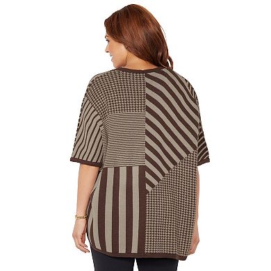 Catherines Women's Plus Size V-neck Pullover Poncho