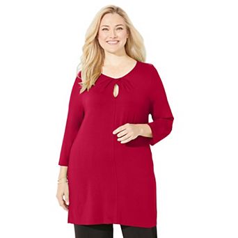 Catherines Women's Plus Size Liz&Me Swing Tunic Top
