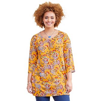 Catherines Women's Plus Size Liz&me Swing Tunic Top
