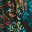 Teal Textured Floral
