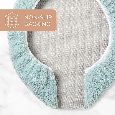 Town & Country Everyday Ultra Plush Solid Tufted Toilet Lid Cover