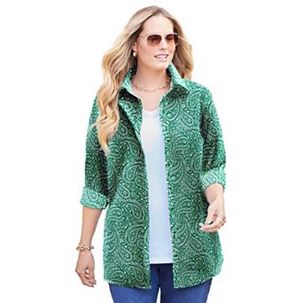 Catherines Women's Plus Size Liz&Me Buttonfront Shirt