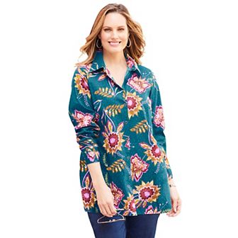 Catherines Women's Plus Size Liz&Me Buttonfront Shirt