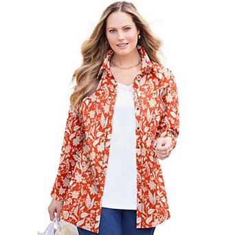 Catherines Women's Plus Size Liz&Me Buttonfront Shirt