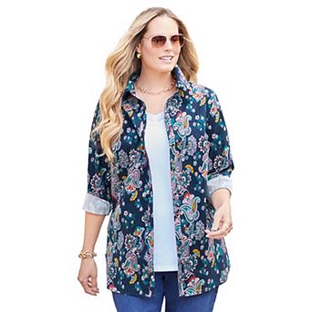 Catherines Women's Plus Size Liz&Me Buttonfront Shirt