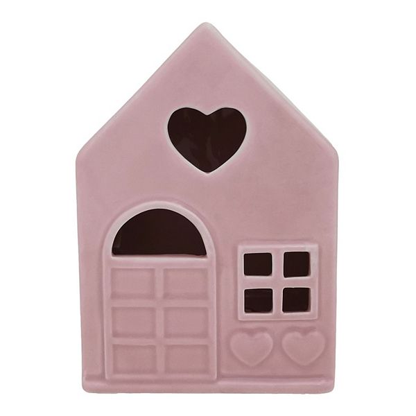 Celebrate Together™ Valentine's Day Pink Ceramic LED House Table Decor