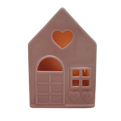 Celebrate Together™ Valentine's Day Pink Ceramic LED House Table Decor