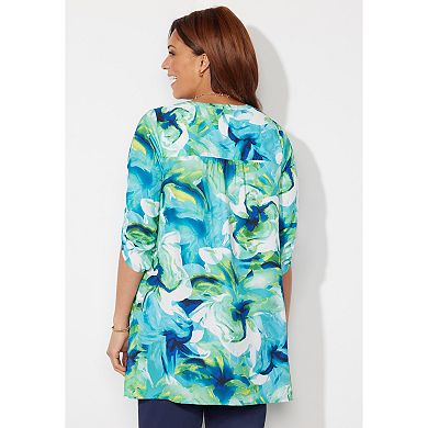 Catherines Women's Plus Size Uptown Tunic Blouse
