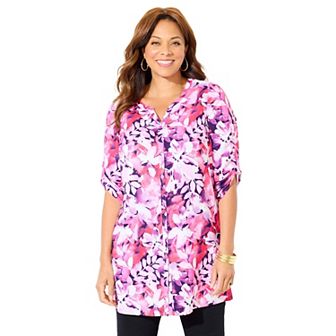 Catherines Women's Plus Size Uptown Tunic Blouse