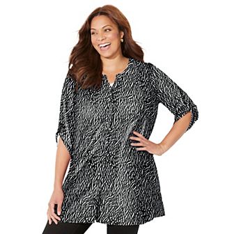 Catherines Women's Plus Size Uptown Tunic Blouse