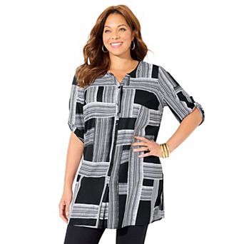 Catherines Women's Plus Size Uptown Tunic Blouse