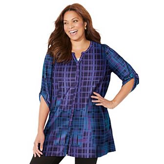 Catherines Women's Plus Size Uptown Tunic Blouse