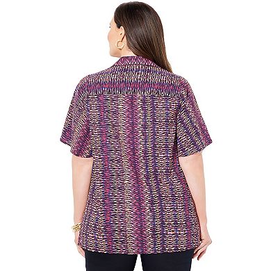 Catherines Women's Plus Size Timeless Short Sleeve Blouse